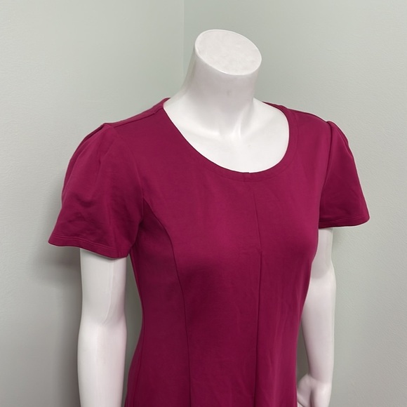 Draper James Ponte A Line Cranberry Dress - Picture 3 of 8